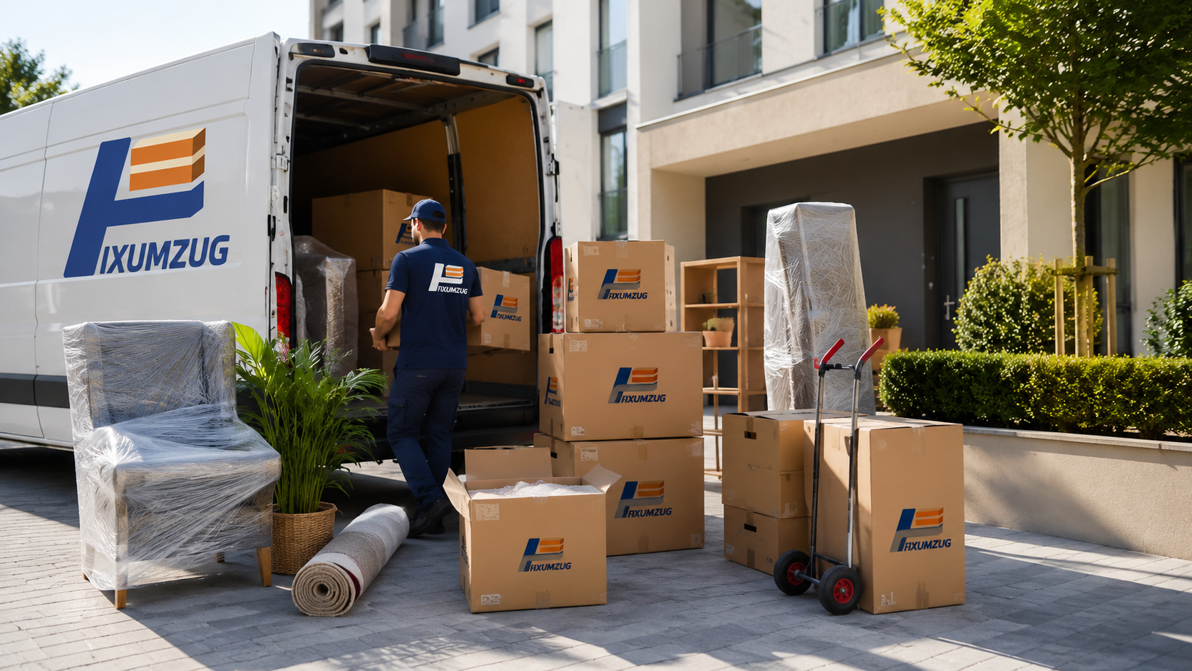Umzugskartons und Möbeltransport